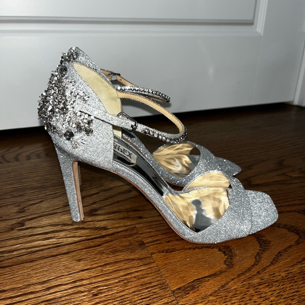 Badgley Mischka Temple Satin Stiletto Heels